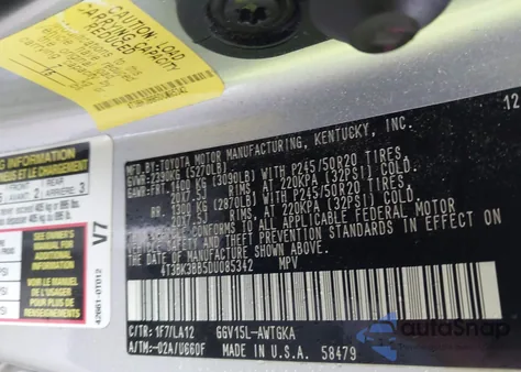 2013 Toyota Venza Limited V6 из США, поврежденный, VIN 4T3BK3BB5DU085342